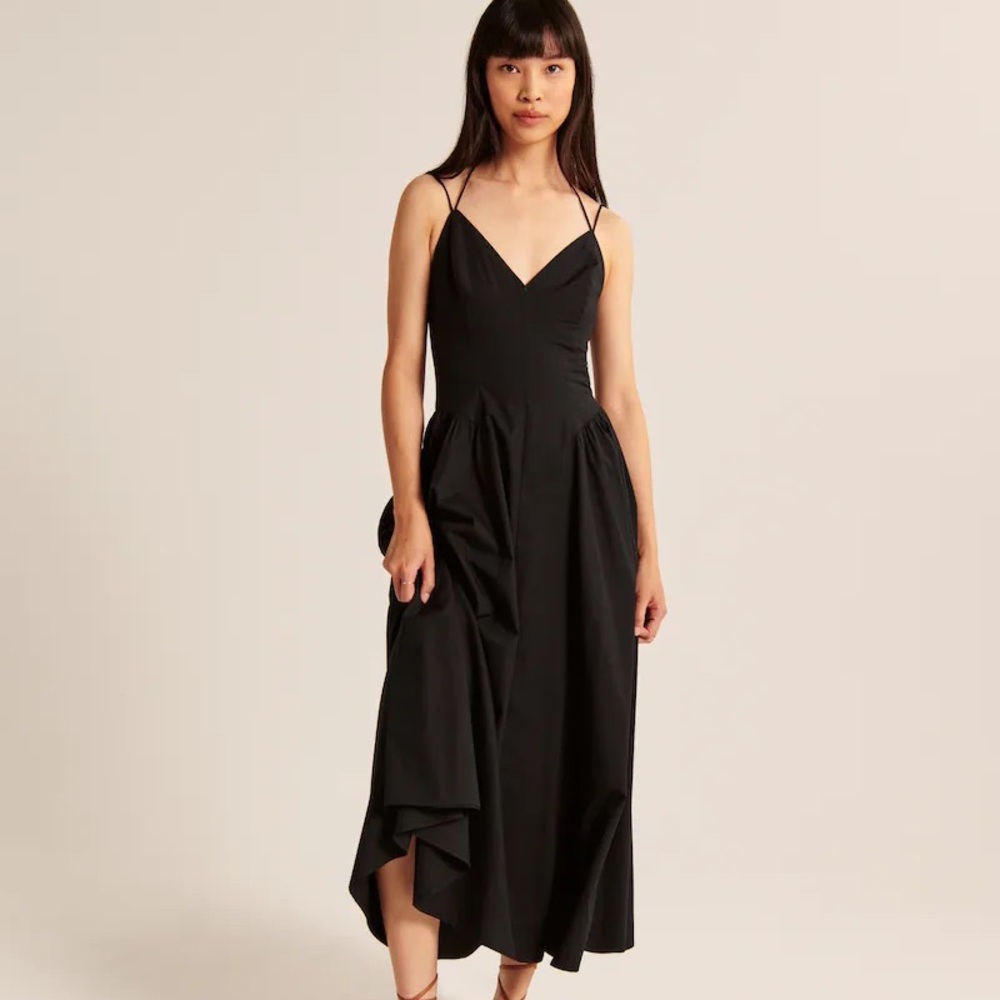 SOLD Abercrombie and fitch corset strappy dress black